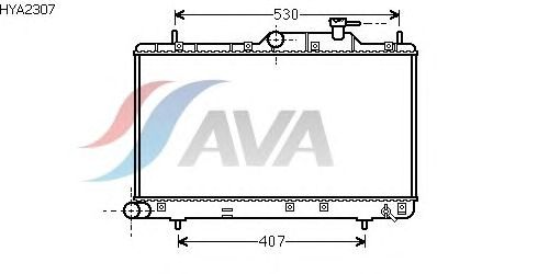Радиатор, охлаждение двигателя AVA QUALITY COOLING HYA2307