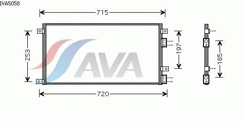 Радіатор кондиціонера AVA QUALITY COOLING IVA5058