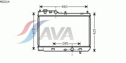 Радиатор, охлаждение двигателя AVA QUALITY COOLING MZ2214