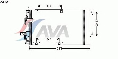 Радиатор кондиционера AVA QUALITY COOLING OL5326