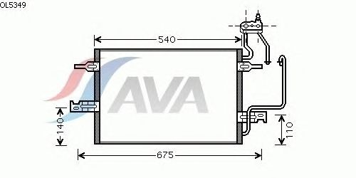 Радиатор кондиционера AVA QUALITY COOLING OL5349