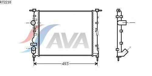 Радиатор, охлаждение двигателя AVA QUALITY COOLING RT2218