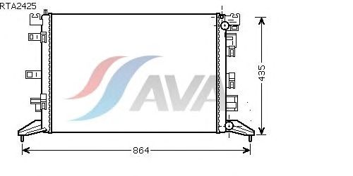 Радиатор, охлаждение двигателя AVA QUALITY COOLING RTA2425