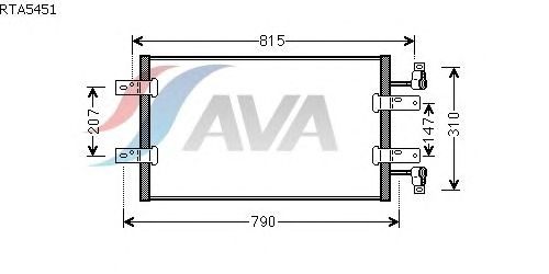 Радіатор кондиціонера AVA QUALITY COOLING RTA5451