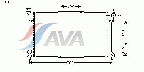Радиатор, охлаждение двигателя AVA QUALITY COOLING SU2036