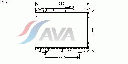 Радиатор, охлаждение двигателя AVA QUALITY COOLING SZ2078