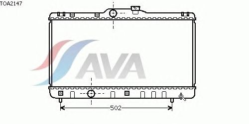 Радиатор, охлаждение двигателя AVA QUALITY COOLING TOA2147
