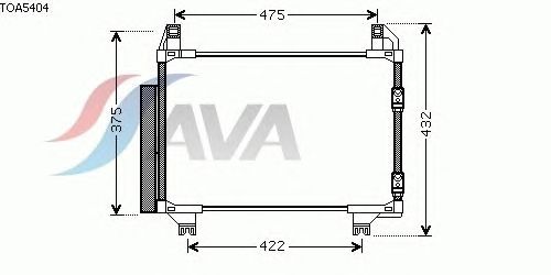 Радиатор кондиционера AVA QUALITY COOLING TOA5404