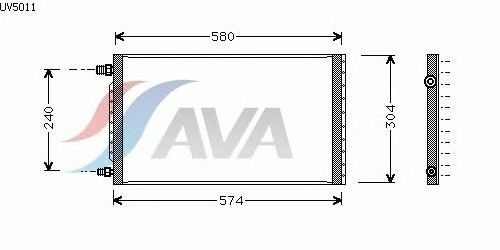 Радиатор кондиционера AVA QUALITY COOLING UV5011