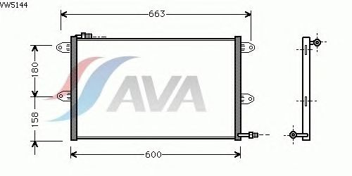 Радиатор кондиционера AVA QUALITY COOLING VW5144