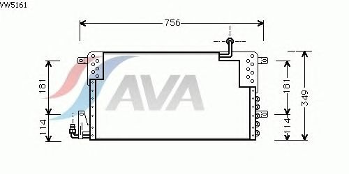 Радиатор кондиционера AVA QUALITY COOLING VW5161