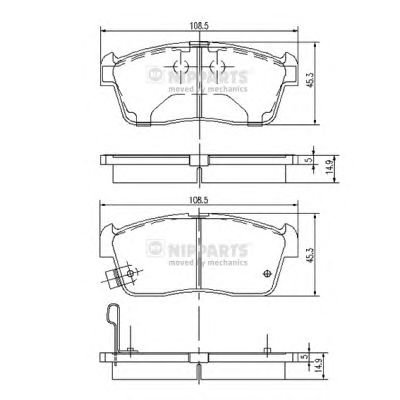 Тормозные колодки NIPPARTS J3608021
