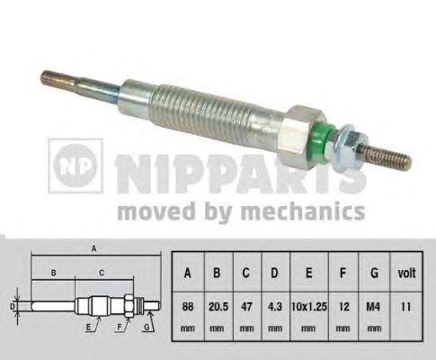 Свеча накала NIPPARTS J5715011