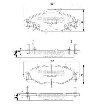 Тормозные колодки NIPPARTS J3602113