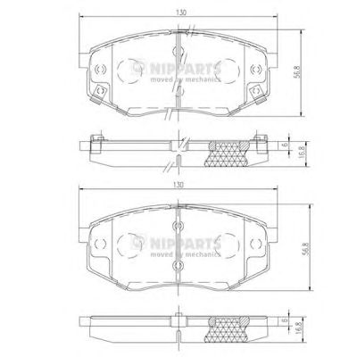 Тормозные колодки NIPPARTS N3600545