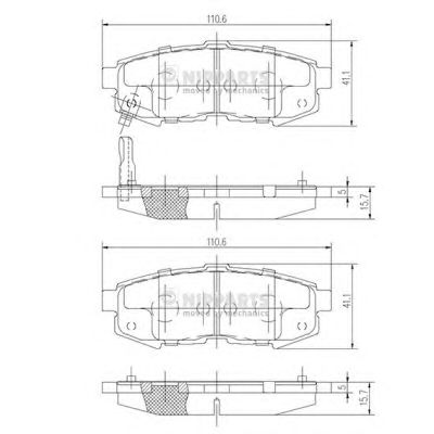 Тормозные колодки NIPPARTS N3613023