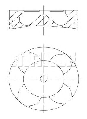 Поршень MAHLE ORIGINAL 010 16 00