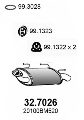 Глушитель ASSO 32.7026