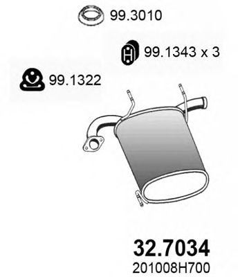 Глушитель ASSO 32.7034