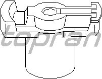 Бегунок распределителя зажигани TOPRAN 101 047