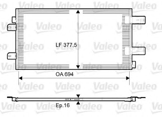 Радиатор кондиционера VALEO 814003
