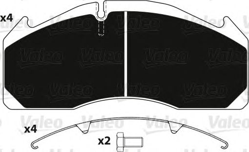 Тормозные колодки VALEO 882221