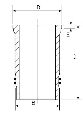 Гильза цилиндра GOETZE ENGINE 15-480450-00