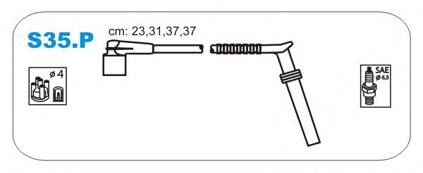 Комплект високовольтних проводів JANMOR S35.P