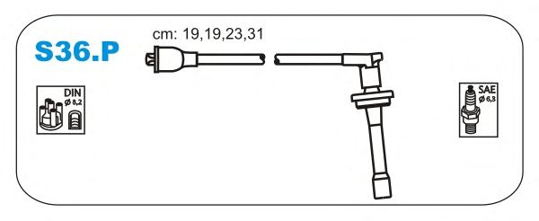 Комплект высоковольтных проводов JANMOR S36.P
