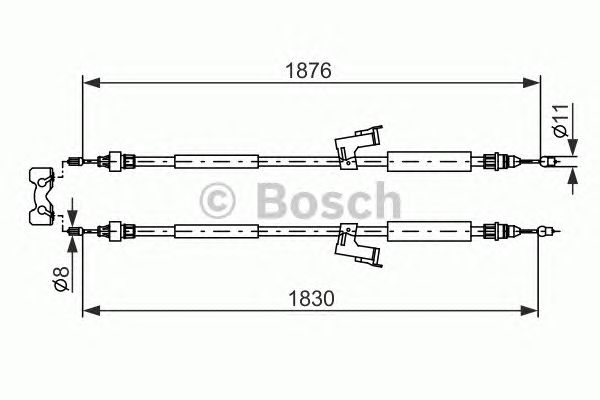 Трос ручника BOSCH 1 987 477 202