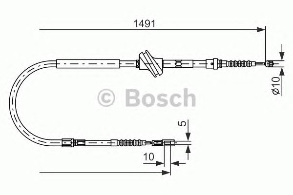 Трос ручника BOSCH 1 987 477 687