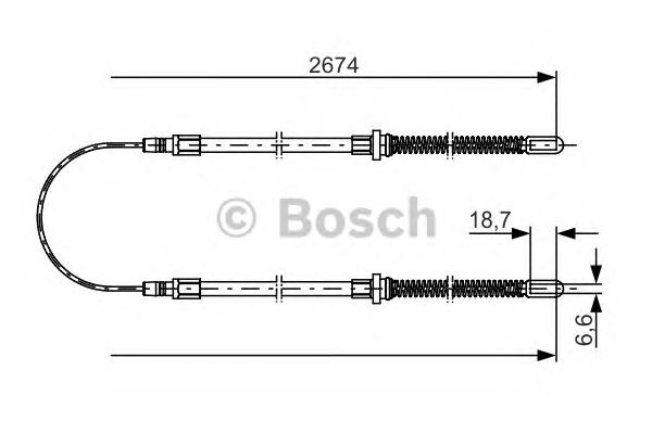 Трос ручника BOSCH 1 987 482 148