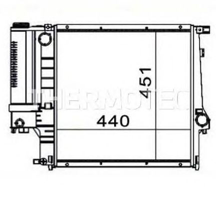 Радиатор, охлаждение двигателя THERMOTEC D7B009TT