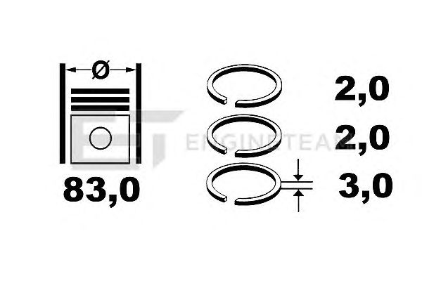 Поршневые кольца ET ENGINETEAM R1002700