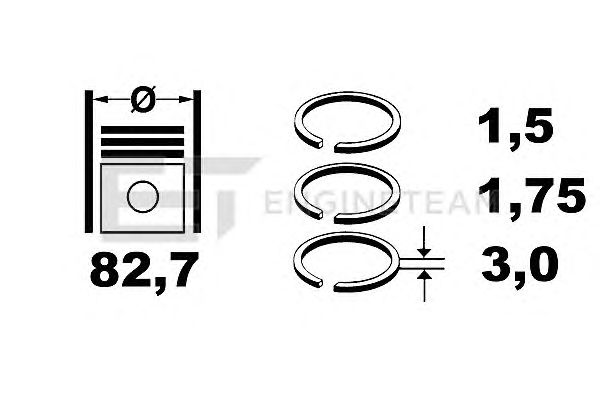 Поршневые кольца ET ENGINETEAM R1004200