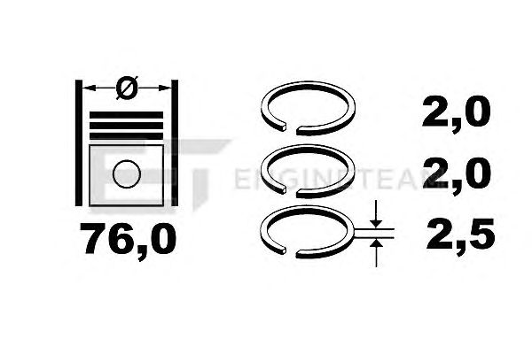 Поршневые кольца ET ENGINETEAM R1004400