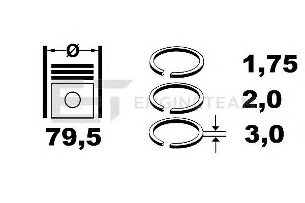 Поршневые кольца ET ENGINETEAM R1005000