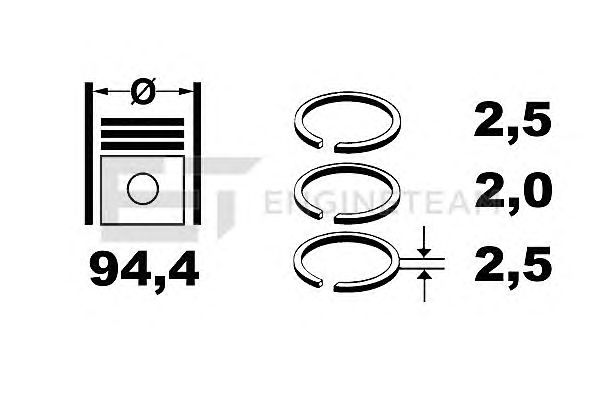 Поршневые кольца ET ENGINETEAM R1007100