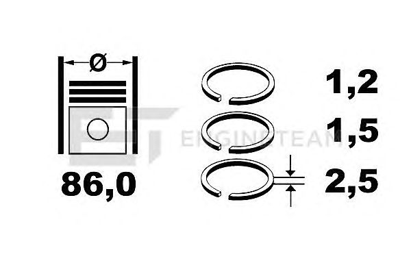 Поршневые кольца ET ENGINETEAM R1007400