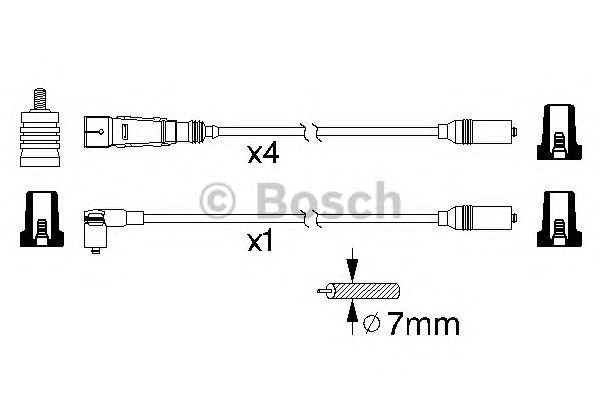 Комплект високовольтних проводів BOSCH 0 986 356 339