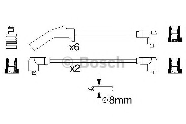Комплект високовольтних проводів BOSCH 0 986 356 879