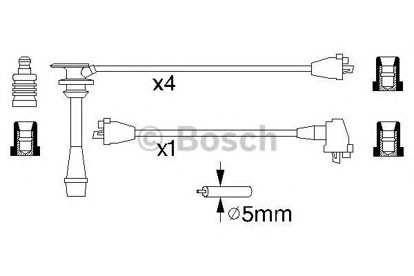 Комплект высоковольтных проводов BOSCH 0 986 356 950