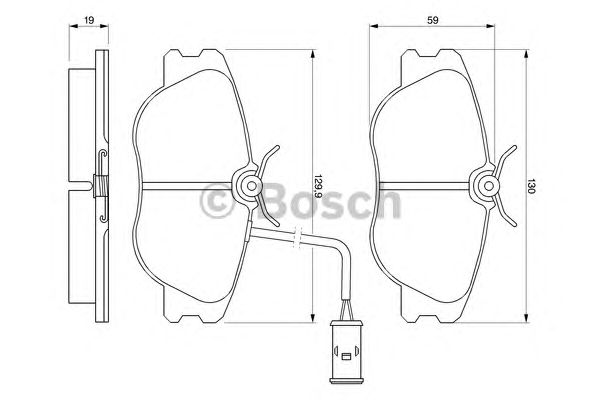 Тормозные колодки BOSCH 0 986 424 167
