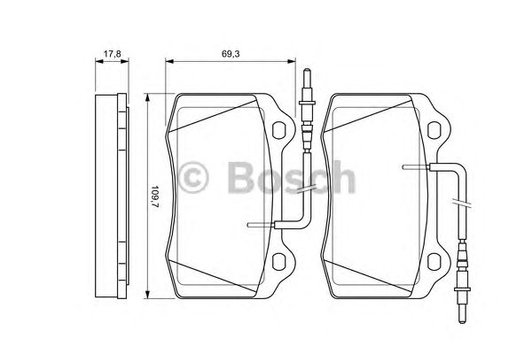 Тормозные колодки BOSCH 0 986 424 658