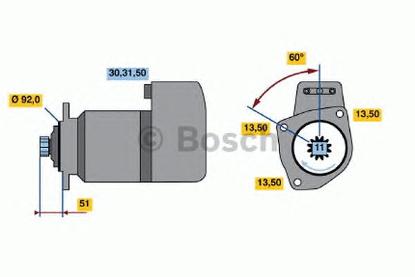 Стартер BOSCH 0 001 417 045