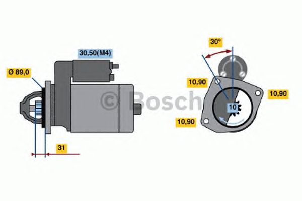 Стартер BOSCH 0 986 020 070