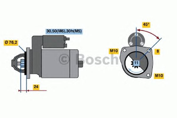 Стартер BOSCH 0 986 022 581