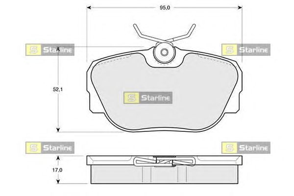 Гальмівні колодки STARLINE BD S102