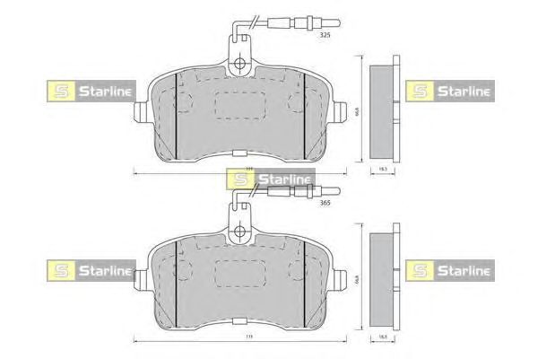 Тормозные колодки STARLINE BD S404