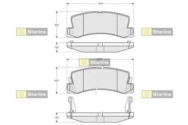 Тормозные колодки STARLINE BD S425